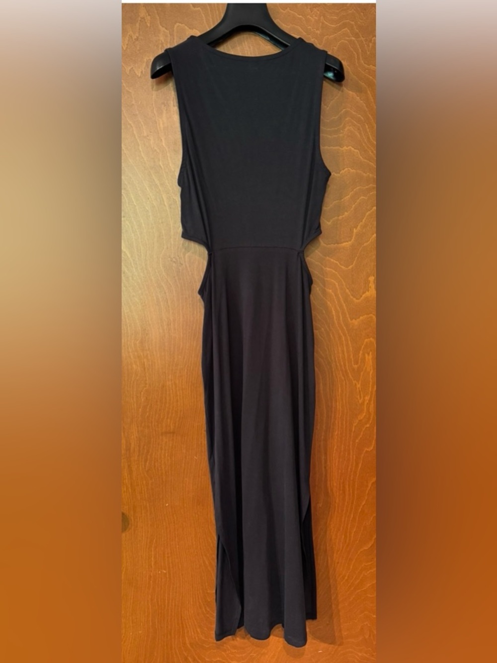 Beyond Yoga Black Twist-Knot Cutout Midi Dress M - Picture 12 of 15